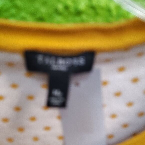 Talbots Yellow Knit Cardigan with Textured Pattern - Picture 2 of 3